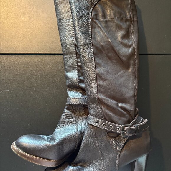 Henry Beguelin Italian Leather Tall Boots | Handcrafted | Brown High Heel Sz 40 - Picture 10 of 12
